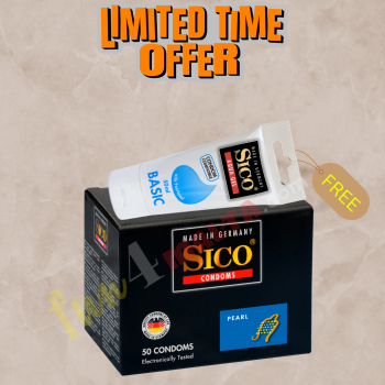 Sico Pearl - Dotted Condoms. 50 pcs. + 1 free SICO Penthanol Lube